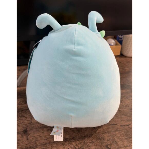 Original Squishmallow Natnat Blue Alien Plush Toy With Yellow Floral Crown 11" - Picture 4 of 10